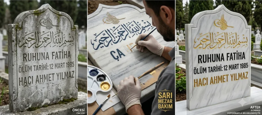 Baş Taşı Yazı ve Boyama